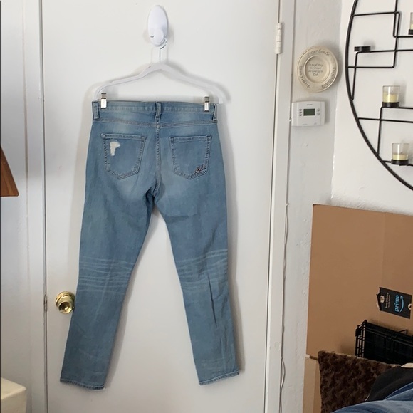 Blue distressed Girlfriend Jeans - Picture 2 of 2